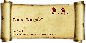 Marx Margó névjegykártya